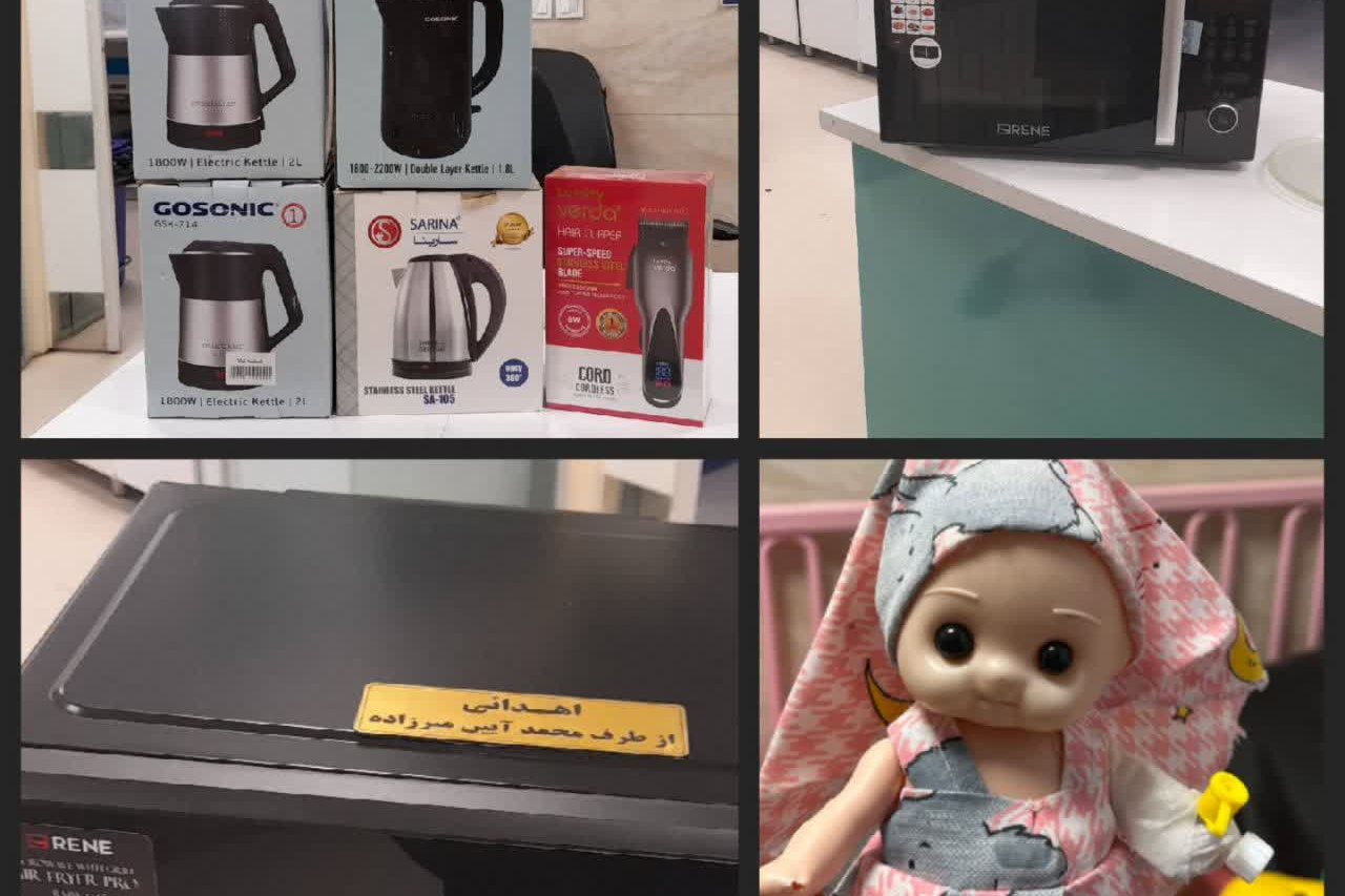 اهداء ۴ دستگاه چای ساز برقی و یک دستگاه مایکروفر به بخشِ خونِ بیمارستان بوعلی اردبیل