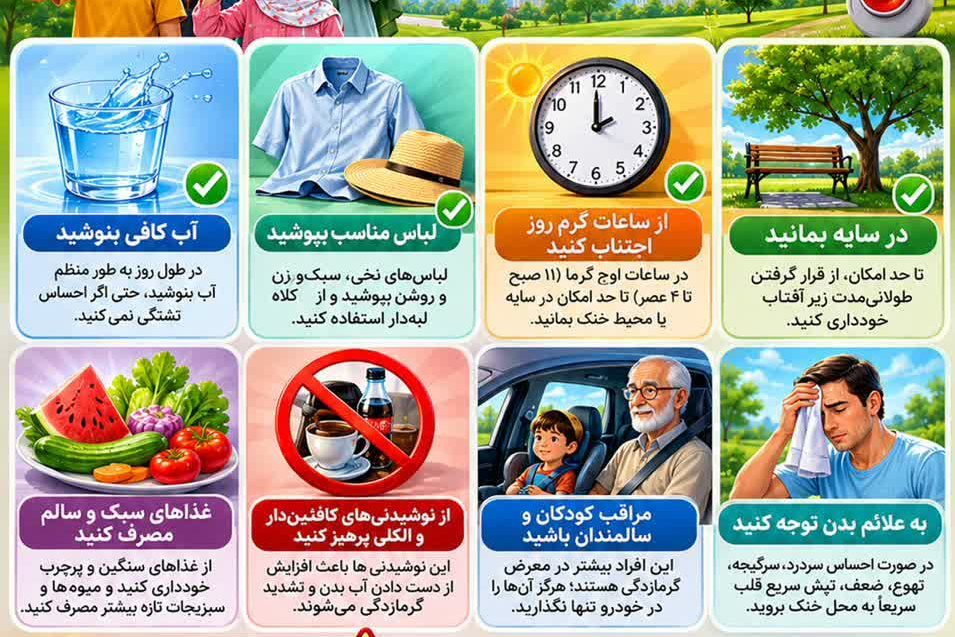  از گرمازدگی پیشگیری کنیم 