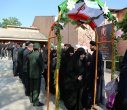 گزارش_تصویری/ اعزام دانشجویان دانشگاه علوم پزشکی اردبیل به مراسم بدرقه آقای شهید ایران
