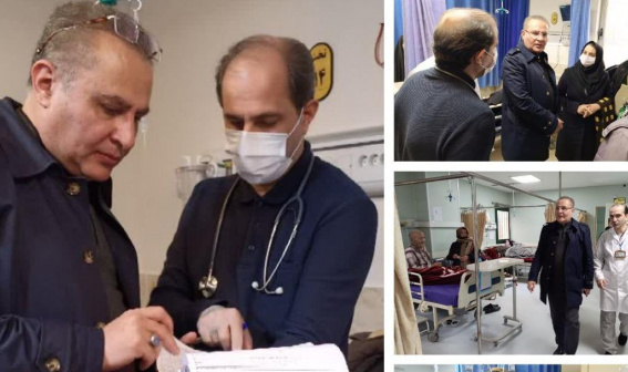 بازدید رئیس دانشگاه علوم پزشکی اردبیل از بیمارستان امام خمینی (ره) در پی افزایش موارد آنفلوانزا