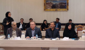 جلسه بررسی پیشرفت نظام ارجاع سلامت در استان اردبیل با حضور دکتر قائم‌پناه، معاون اجرایی رئیس‌جمهور در استانداری اردبیل.