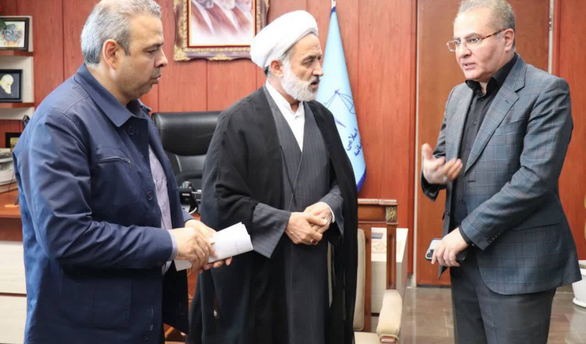 دیدار دکتر بهزاد داورنیا، رئیس دانشگاه علوم پزشکی با حجت‌الاسلام والمسلمین حسین کثیرلو، رئیس کل دادگستری استان اردبیل