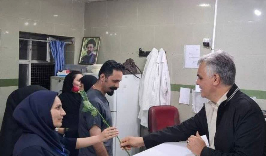 رئیس سازمان نظام پرستاری کشور با پرستاران بیمارستان فاطمی اردبیل دیدار کرد