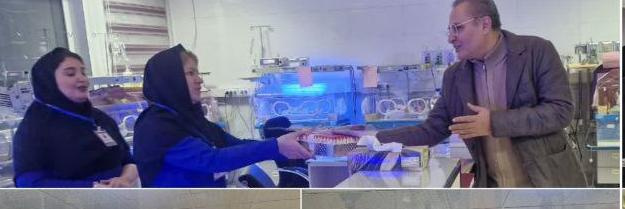 حضور سرپرست دانشگاه علوم پزشکی اردبیل در بیمارستان علوی همزمان با شب یلدا