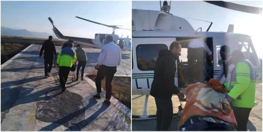 گزارش ماموریت پایگاه اورژانس هوایی اردبیل در روز سه شنبه ۲۵ دیماه ۱۴۰۳