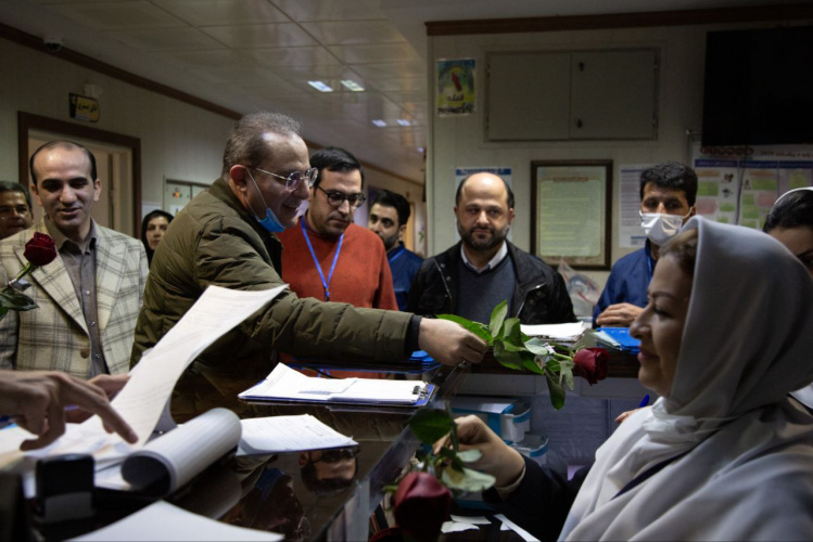 بازدید دکتر بهزاد داورنیا، سرپرست دانشگاه از بخش هماتولوژی بیمارستان امام خمینی (ره) اردبیل
