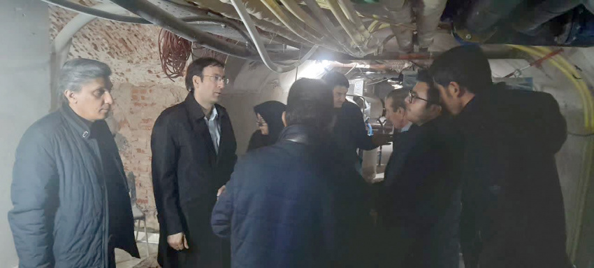 بازدید سرپرست معاونت درمان دانشگاه از روند احداث بخش اتاق عمل بیمارستان فاطمی اردبیل