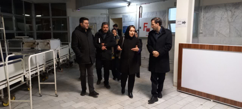 بازدید معاون درمان دانشگاه از بیمارستان فاطمی اردبیل