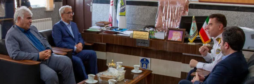 دیدار معاون بهداشت دانشگاه با رئیس پلیس راهور استان اردبیل