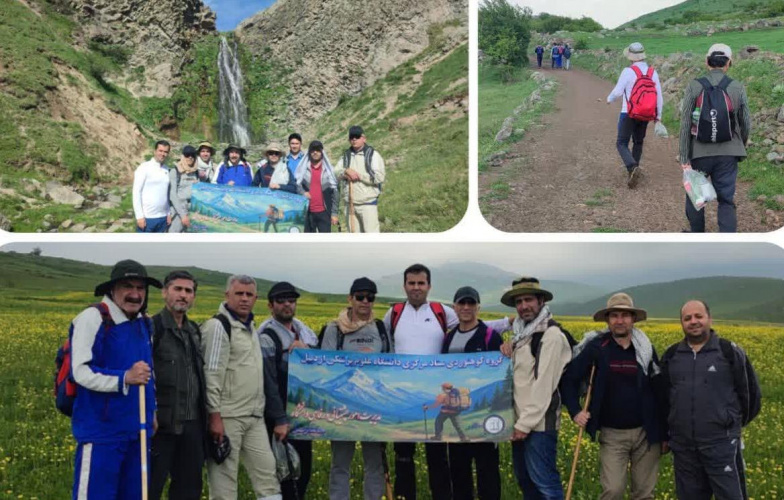 پیاده روی گروه کوهنوردی ستاد مرکزی دانشگاه علوم پزشکی اردبیل در مسیر سردابه به سرعین
