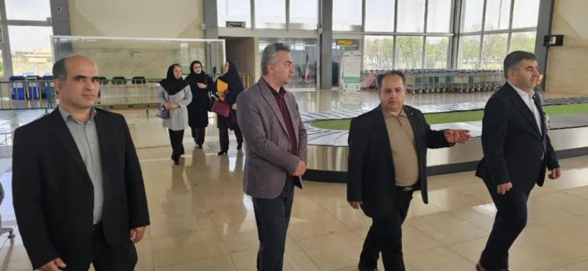 بازدید تیم نظارتی گروه مبارزه با بیماریهای مرکز بهداشت استان و شهرستان از پایگاه قرنطینه فرودگاه اردبیل