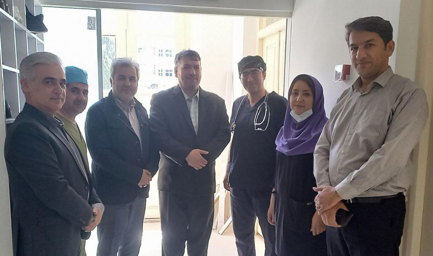 بازدید دکتر ظاهر ادهم، سرپرست مدیریت روابط عمومی دانشگاه از فرآیند تکمیل و راه اندازی اتاق های عمل بیمارستان دکتر فاطمی