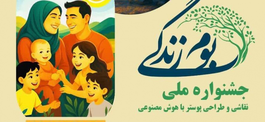 جشنواره ملی بوم زندگی نقاشی و طراحی پوستر با هوش مصنوعی با موضوع جوانی جمعیت