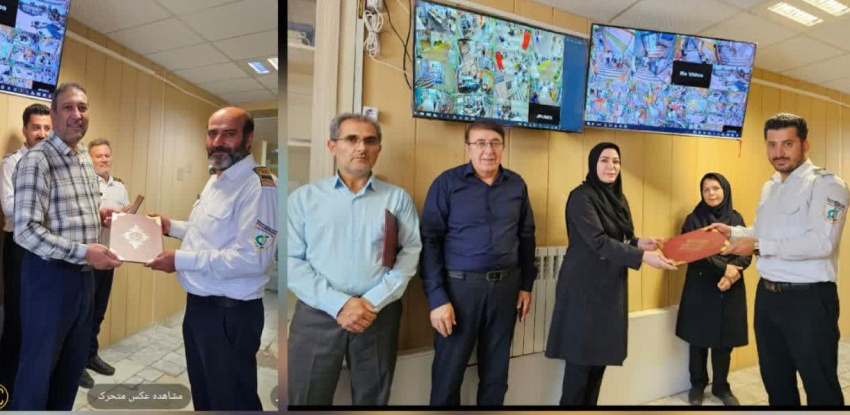 تجلیل از کارکنان حراست بیمارستان بوعلی اردبیل بمناسبت روز حراست