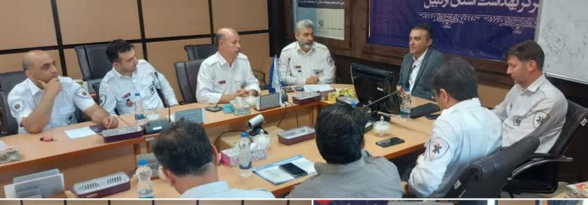 برگزاری جلسه پرسش و پاسخ رئیس اورژانس پیش بیمارستانی و مدیریت حوادث دانشگاه با کارکنان اورژانس ۱۱۵ شهر اردبیل