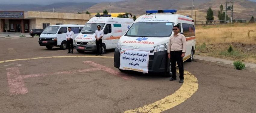 تحویل یک دستگاه آمبولانس به بیمارستان حضرت ولیعصر (عج) مشگین شهر