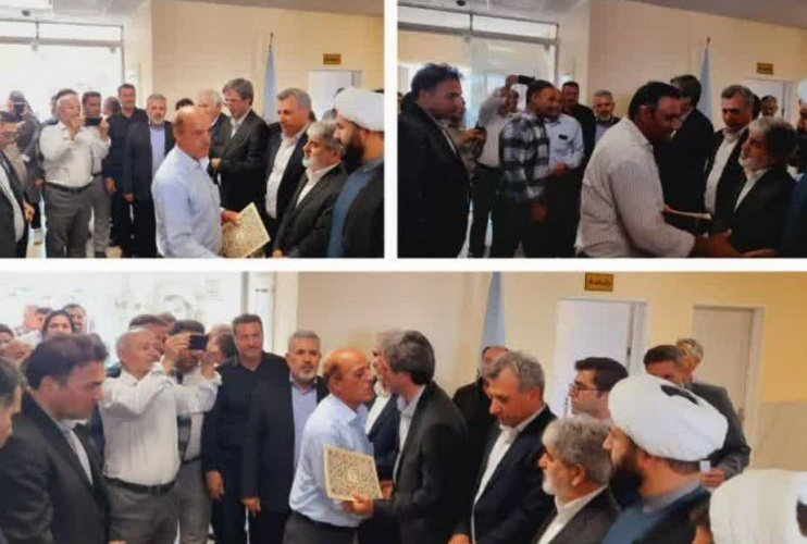 تجلیل از خیّر سلامت اهدا کننده زمین مرکز خدمات جامع سلامت روستایی خلیفه لو