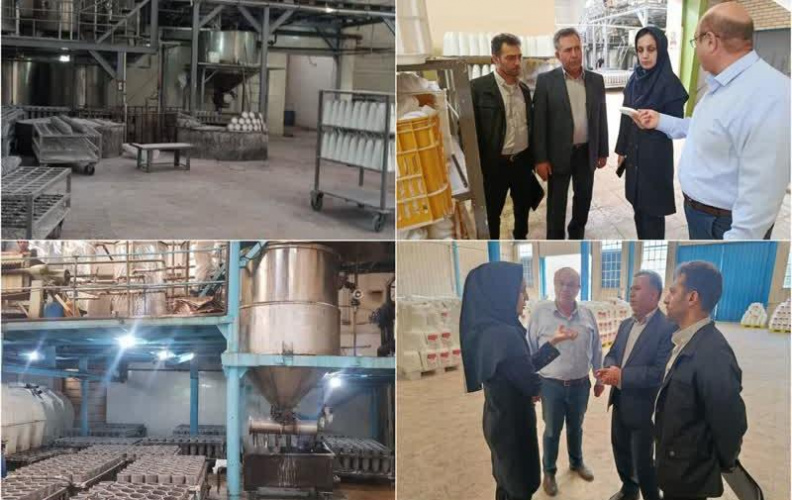 بازدید معاون غذا و دارو دانشگاه از کارخانجات قندریزی مهر و امین گهر اردبیل