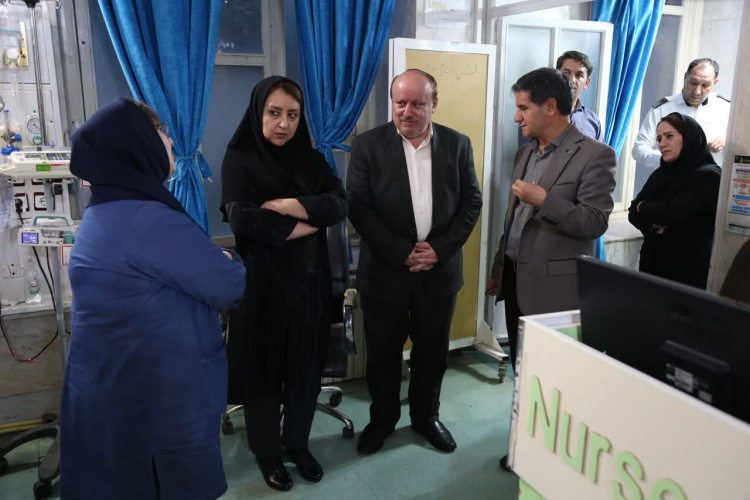 بازدید رئیس مرکز توسعه سازمان و تحول اداری وزارت بهداشت از بیمارستان فاطمی اردبیل