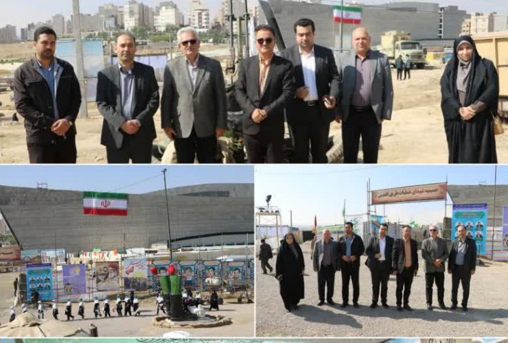 بازدید معاون فرهنگی و دانشجویی دانشگاه علوم پزشکی اردبیل و جمعی از مدیران این معاونت از نمایشگاه فرهنگی رزمی دفاع مقدس