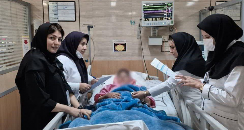 تولد نوزادان سه قلو در بیمارستان علوی اردبیل