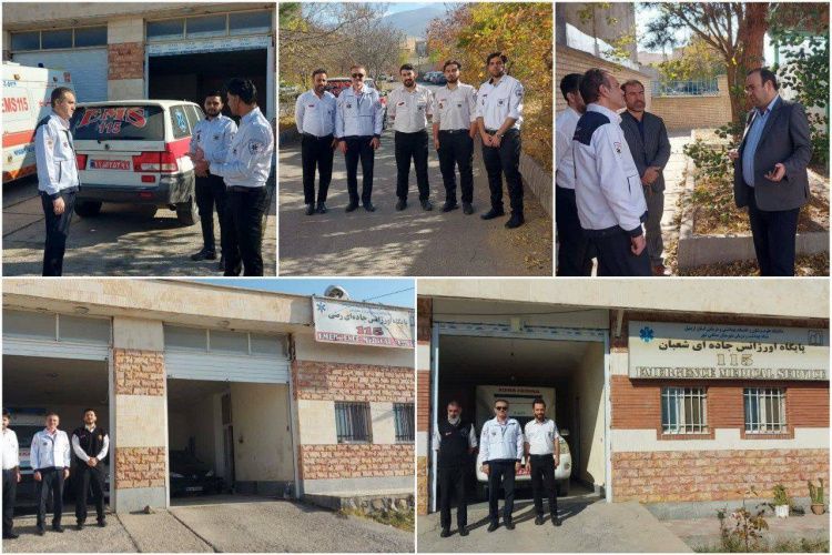 ‍بازدید رئیس اورژانس پیش‌بیمارستانی استان از پایگاه‌های اورژانس شهرستان مشگین‌شهر