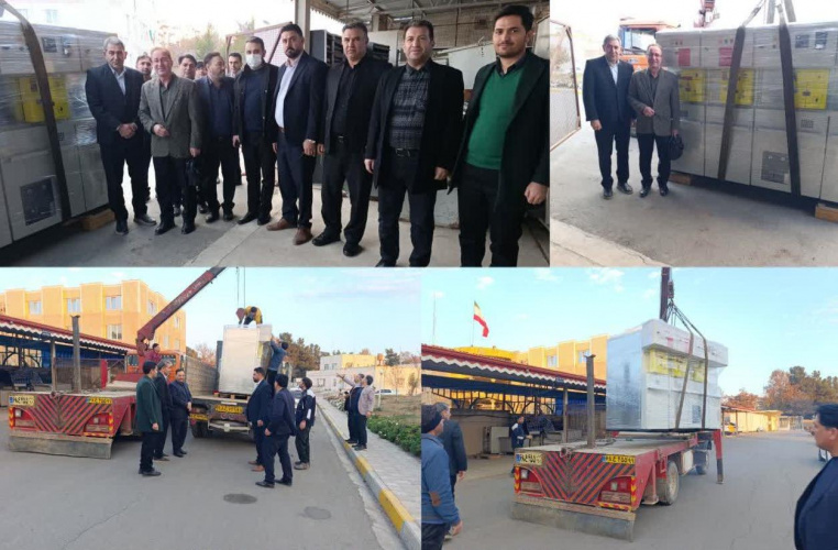 تحویل دستگاه تابلو برق چِنج‌اور به بیمارستان امام خمینی(ره) پارس‌آباد