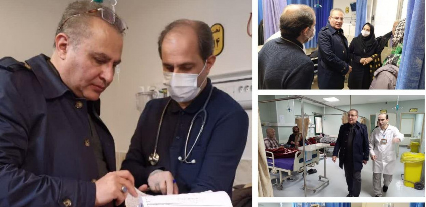 بازدید رئیس دانشگاه علوم پزشکی اردبیل از بیمارستان امام خمینی (ره) در پی افزایش موارد آنفلوانزا