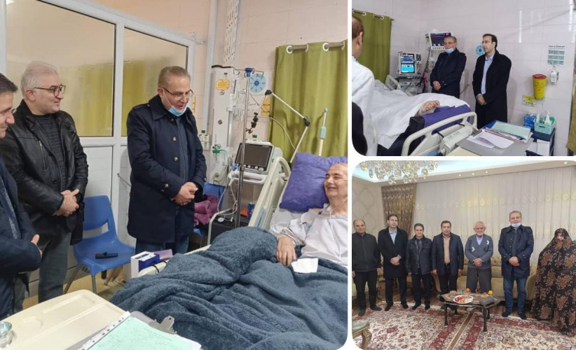 عیادت رئیس دانشگاه علوم پزشکی اردبیل از بیماران و همکاران در ایام شب یلدا