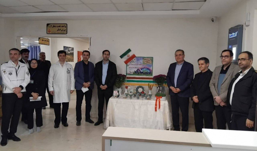 بازدید دکتر بهزاد داورنیا رئیس دانشگاه علوم پزشکی اردبیل از بخش‌های مختلف بیمارستان امام خمینی (ره) و فاطمی