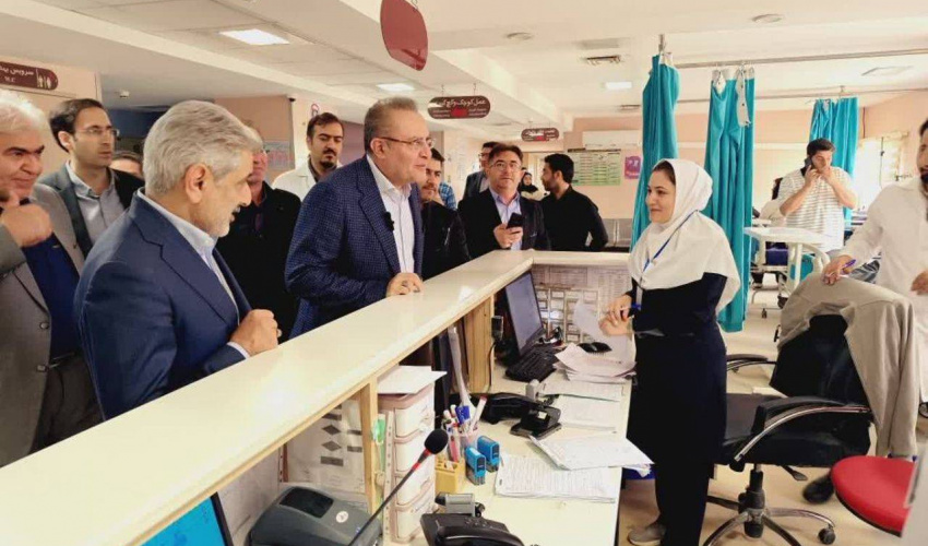 گزارش تصویری، بازدید دکتر بهزاد داورنیا و دکتر رامزی مدیر منابع انسانی وزارت بهداشت به‌همراه معاونین دانشگاه علوم پزشکی اردبیل از بیمارستان شهدا پارس‌آباد