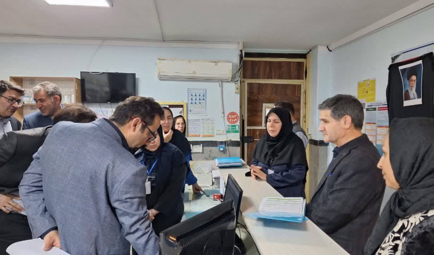 بازدید معاونان دانشگاه علوم پزشکی اردبیل از بیمارستان امام خمینی(ره) پارس‌آباد