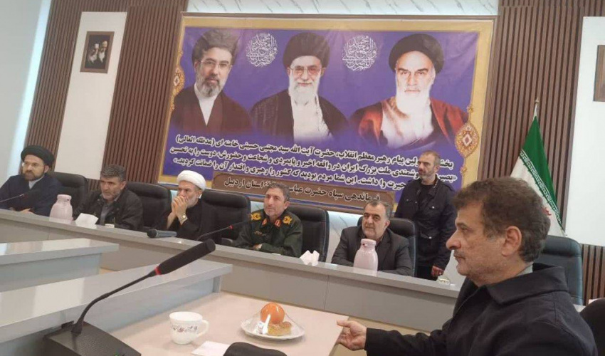دیدار جمعی از هئیت رئیسه دانشگاه با فرمانده سپاه حضرت عباس (ع) استان اردبیل