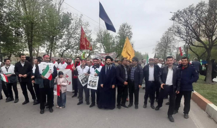 حضور کارکنان دانشگاه علوم پزشکی اردبیل در رزمایش اقتدار  جان فدایان ایران امام رضایی