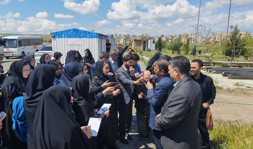 بازدید اصحاب رسانه از روند احداث پروژه دانشکده پزشکی و خوابگاه ۴۰۰ نفره دانشگاه علوم پزشکی اردبیل ‌