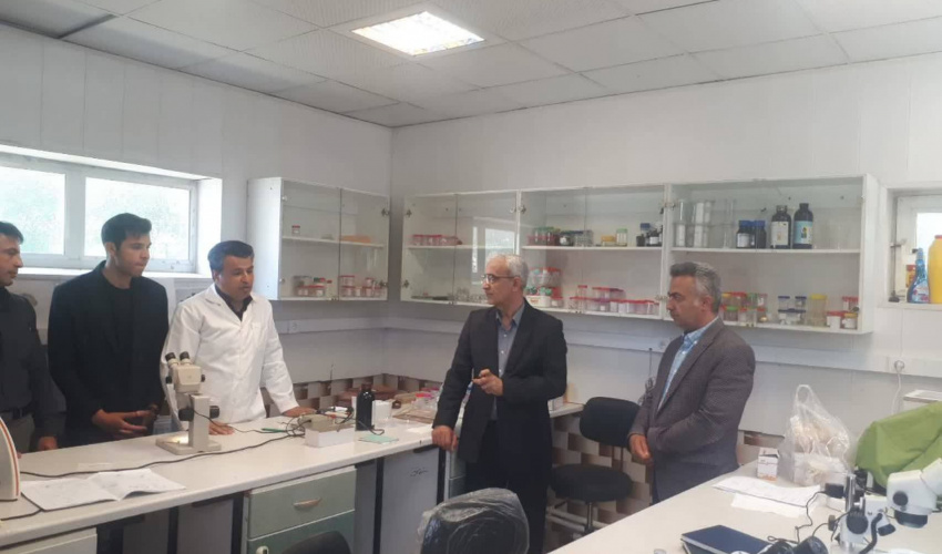 بازدید معاون بهداشت دانشگاه از آزمایشگاه حشره‌شناسی