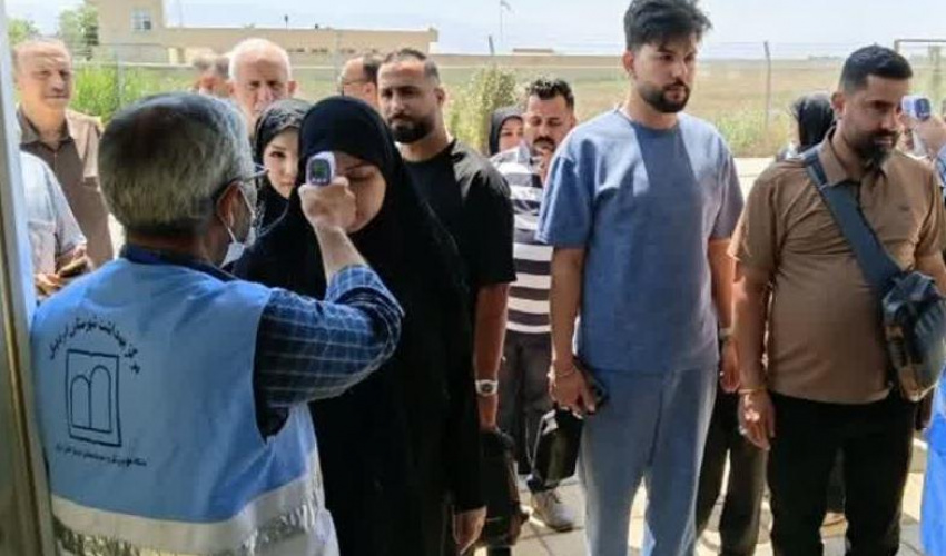 ارائه خدمات مراقبت بهداشتی به مسافران پرواز نجف–اردبیل در فرودگاه بین‌المللی اردبیل