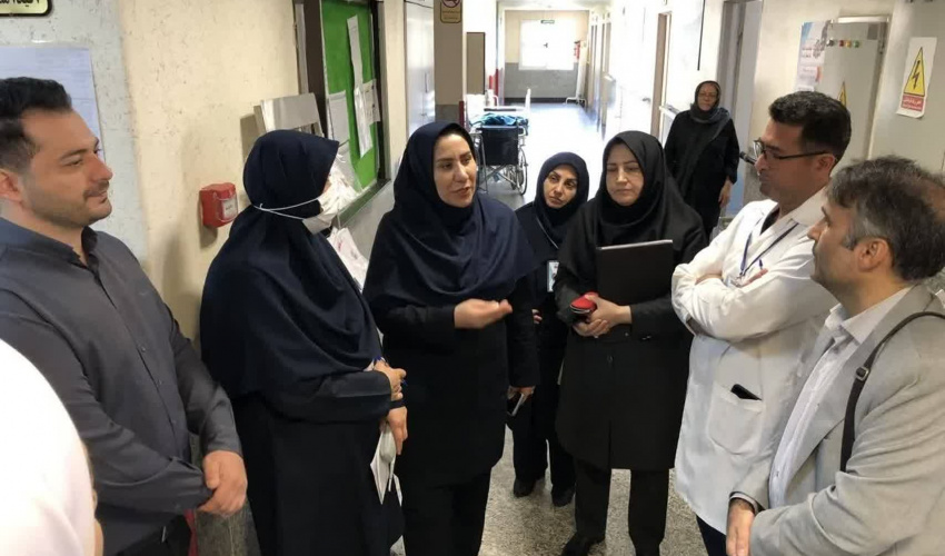 بازدید مدیرکل دفتر توانمندسازی و بهبود سرمایه‌های انسانی معاونت پرستاری وزارت بهداشت از بخش‌های بالینی اردبیل